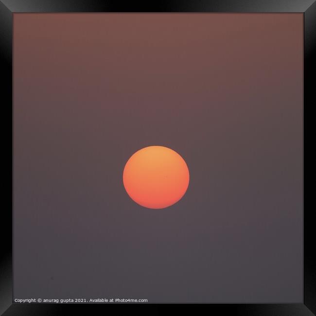 Sunset Framed Print by anurag gupta