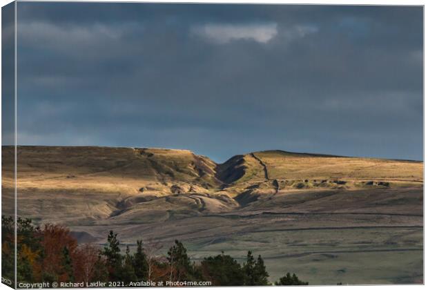 Autumn Afternoon Light on Coldberry Gutter, Teesdale Canvas Print by Richard Laidler