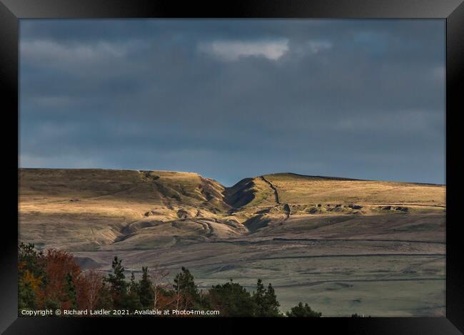 Autumn Afternoon Light on Coldberry Gutter, Teesdale Framed Print by Richard Laidler