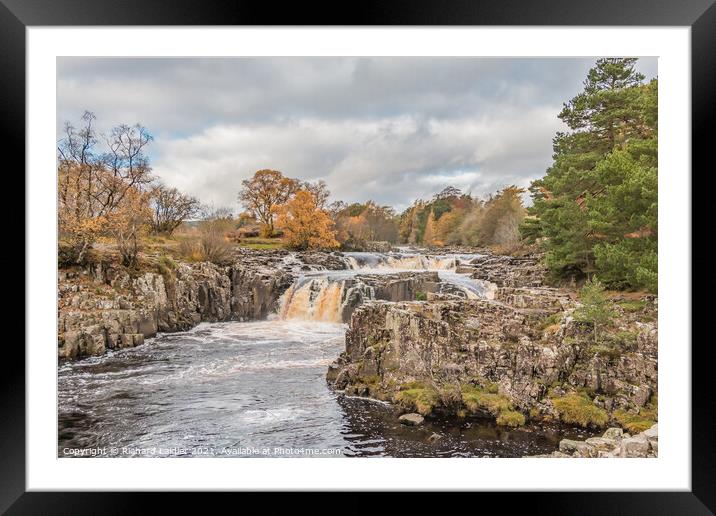 Autumn Brightness at Low Force Waterfall, Teesdale Framed Mounted Print by Richard Laidler