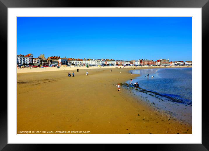 Weymouth sands, Dorset, UK. Framed Mounted Print by john hill