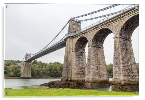 Menai Suspension Bridge Acrylic by Jason Wells