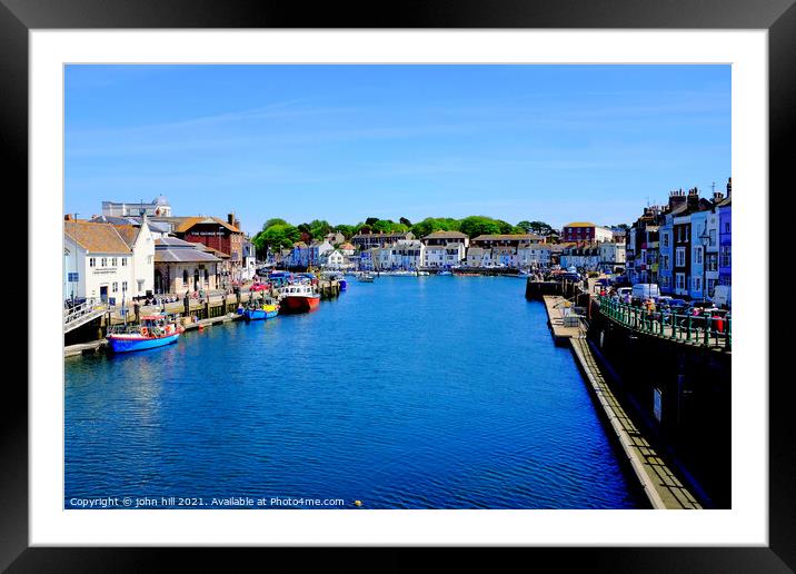 Weymouth Quays, Dorset, UK. Framed Mounted Print by john hill