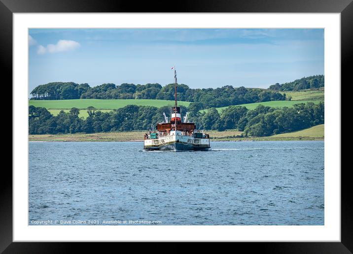 Paddle Steamer Waverley arriving at Largs in Scotl Framed Mounted Print by Dave Collins