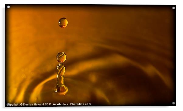 Golden Droplet Acrylic by Declan Howard