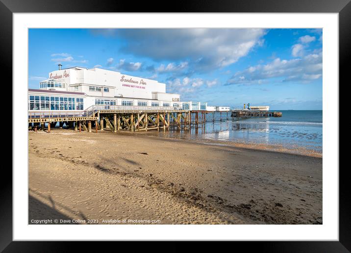 Sandown Pier and Beach, Isle of Wight, England Framed Mounted Print by Dave Collins