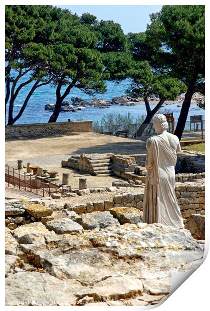 Overlooking the Ancient Empuries Print by Roger Mechan