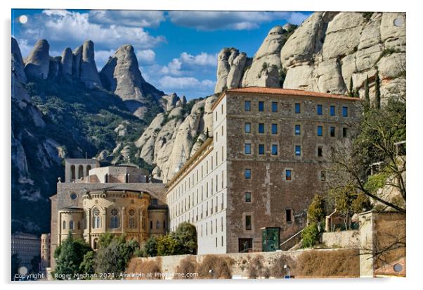 The Divine Montserrat Abbey Acrylic by Roger Mechan