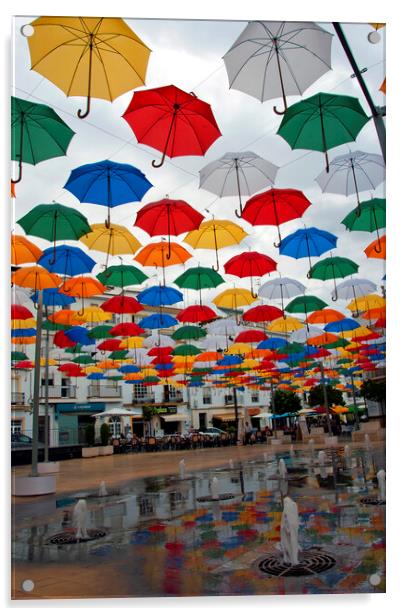 Vibrant Umbrella Canopy Acrylic by Andy Evans Photos