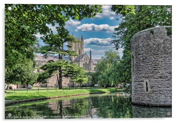 Enchanting Wells Cathedral Moat Acrylic by Roger Mechan