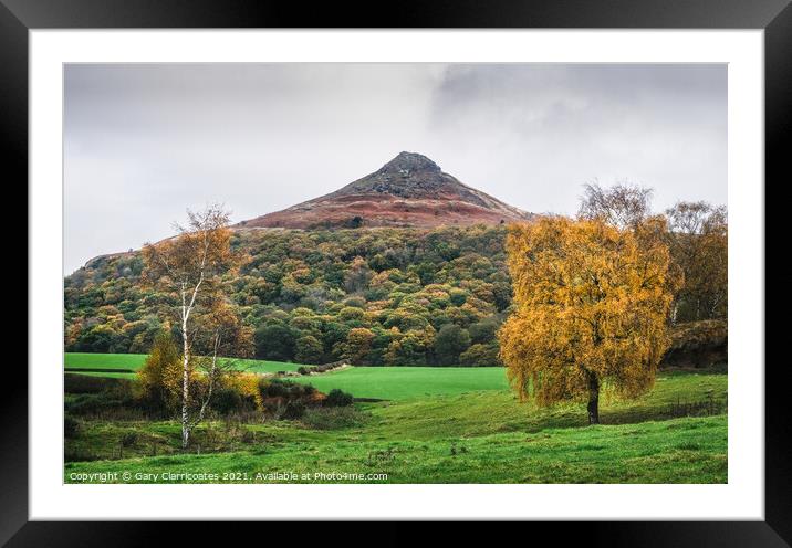 Autumn at Roseberry Topping Framed Mounted Print by Gary Clarricoates