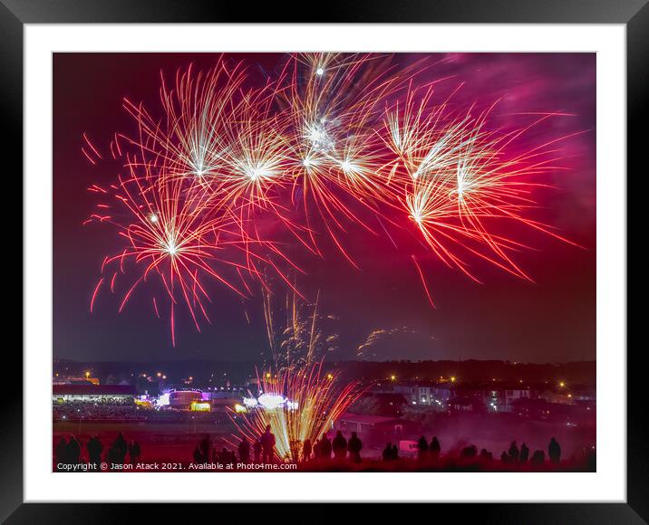 Dark fireworks Framed Mounted Print by Jason Atack