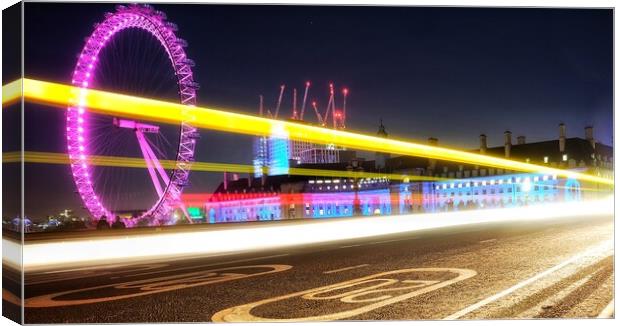 London Eye by night  Canvas Print by Rudi Darlington
