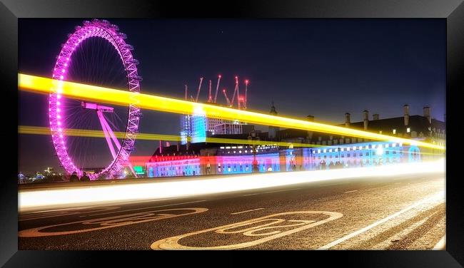 London Eye by night  Framed Print by Rudi Darlington