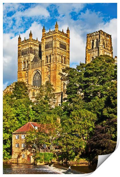 Durham Cathedral from the River Wear Print by Joyce Storey