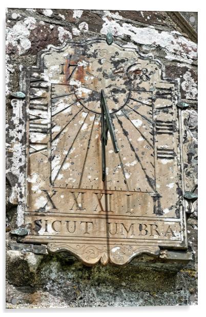 Timeless Ornate Sundial Acrylic by Roger Mechan