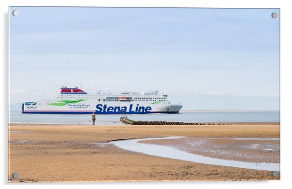 Stena Embla passes Another Place Acrylic by Jason Wells