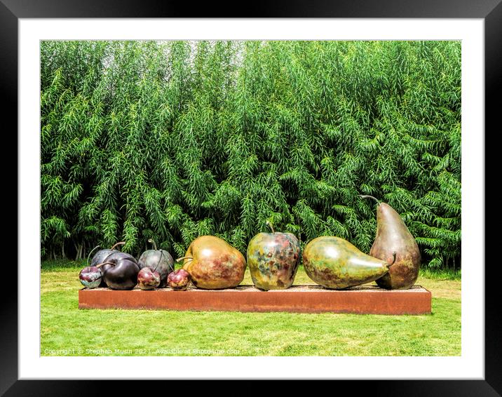 Fruit Sculpture Collection Framed Mounted Print by Stephen Munn