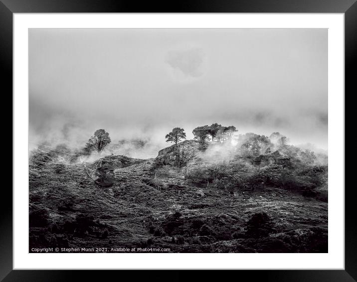 Mist on the Mountain Snowdonia National Park Framed Mounted Print by Stephen Munn