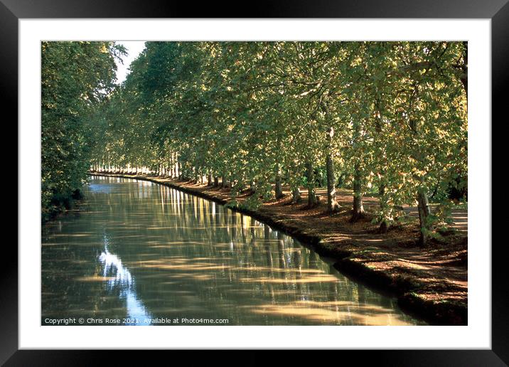 Canal du Midi, Capestang Framed Mounted Print by Chris Rose