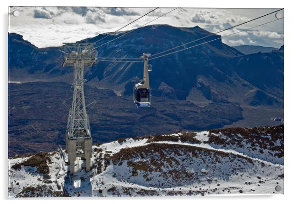 Mount Teide Cable Car Acrylic by Geoff Storey