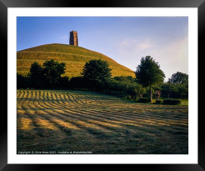 Glastonbury Tor landscape Framed Mounted Print by Chris Rose