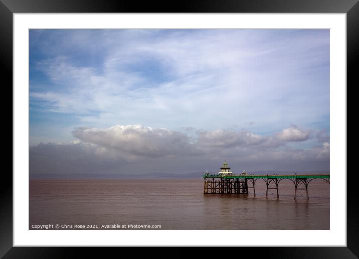 Clevedon Pier Framed Mounted Print by Chris Rose