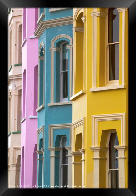 Tenby, Colourful buildings Framed Print by Chris Rose