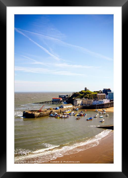 Tenby Harbour view Framed Mounted Print by Chris Rose