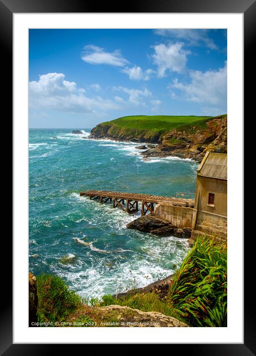 The old lifeboat station at Lizard Point Framed Mounted Print by Chris Rose