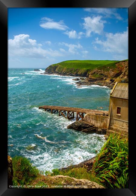 The old lifeboat station at Lizard Point Framed Print by Chris Rose