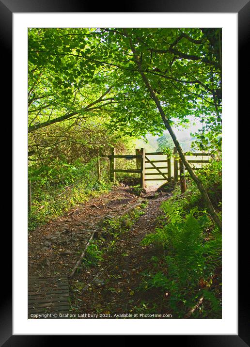 Cotswolds Bridleway Framed Mounted Print by Graham Lathbury