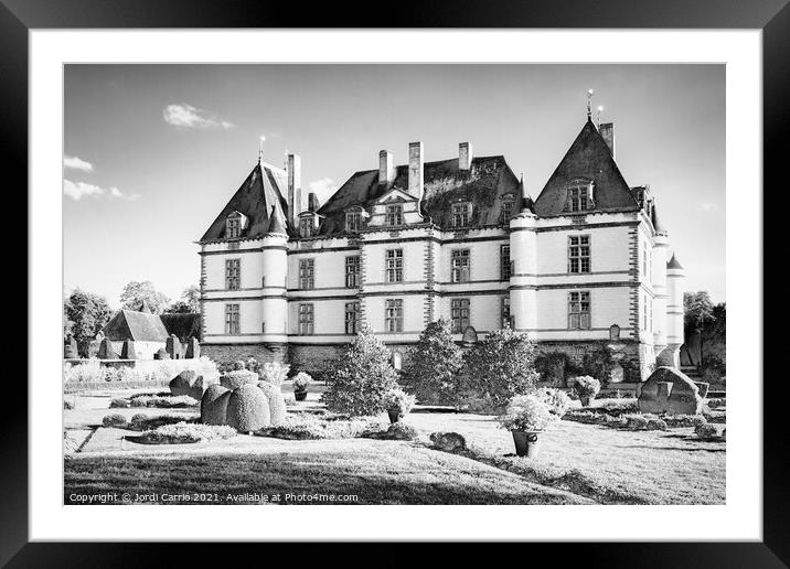Cormatin Castle, Burgundy - Solarization Edition Framed Mounted Print by Jordi Carrio