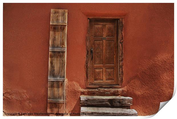 Spanish Door Print by Kathleen Stephens