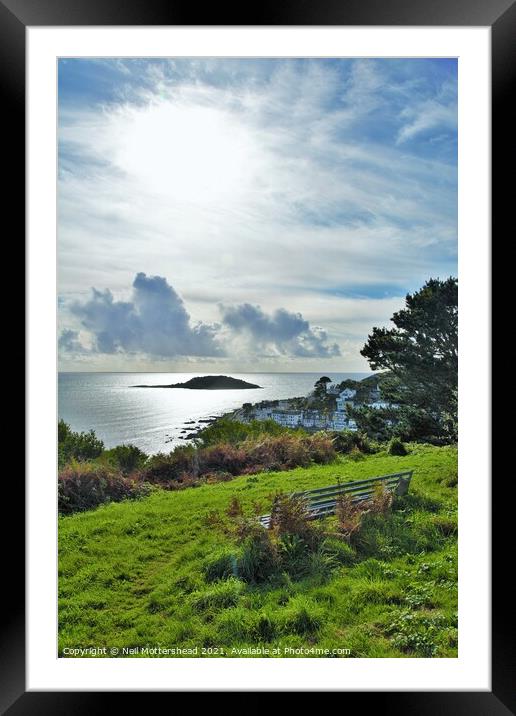 Bench With A View. Framed Mounted Print by Neil Mottershead