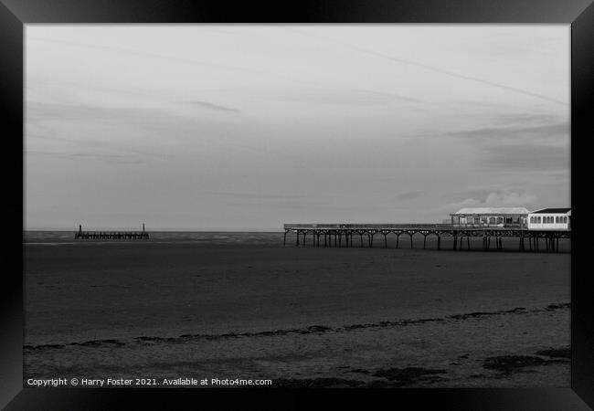 Lytham St. Annes pier Lancashire England Framed Print by Harry  Foster 
