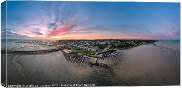 Ryde Sunrise Panorama Canvas Print by Wight Landscapes