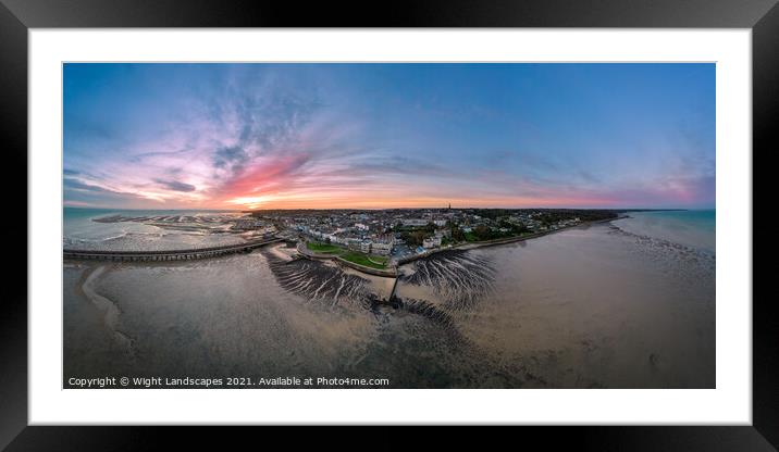 Ryde Sunrise Panorama Framed Mounted Print by Wight Landscapes