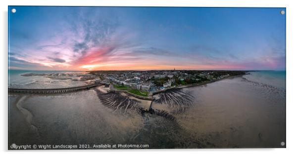 Ryde Sunrise Panorama Acrylic by Wight Landscapes