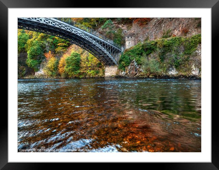 1812 Craigellachie Bridge By Thomas Telford River Spey Scotland Framed Mounted Print by OBT imaging