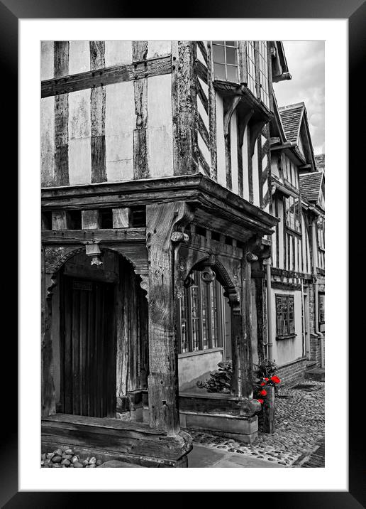 A doorway at The Lord Leycester Framed Mounted Print by Joyce Storey