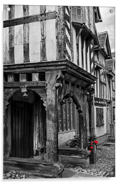 A doorway at The Lord Leycester Acrylic by Joyce Storey