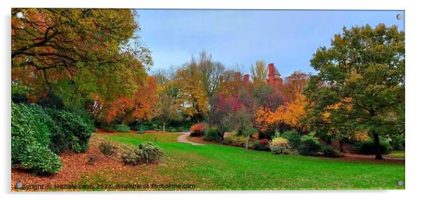 Miller Park Preston, Autumn Acrylic by Michele Davis