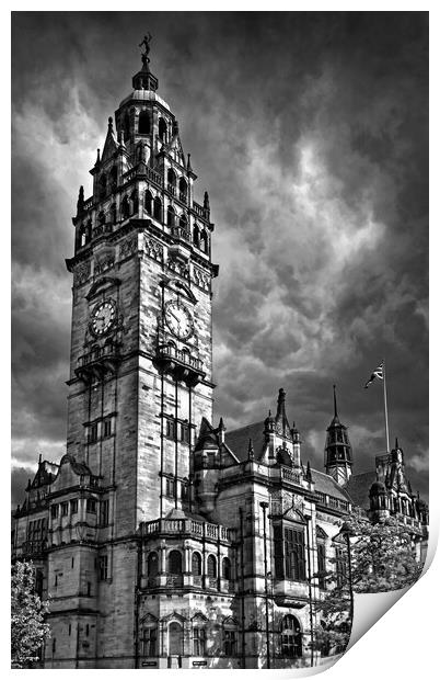 Sheffield Town Hall Print by Darren Galpin