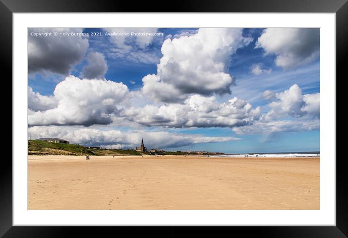 Tranquil Tynemouth: A Coastal Symphony North East Framed Mounted Print by Holly Burgess