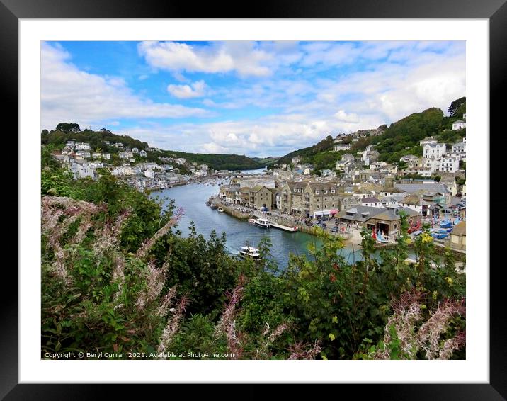 Serene Looe River Framed Mounted Print by Beryl Curran