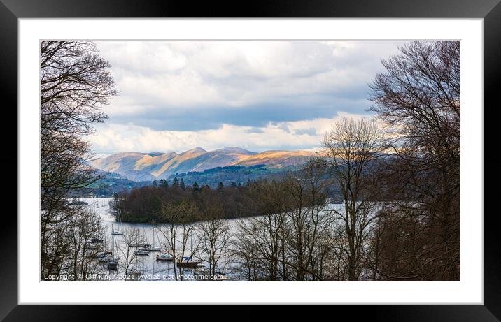 Lake Windermere to High Borrans Framed Mounted Print by Cliff Kinch