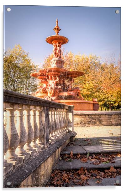 The Majestic Hubert Fountain: A Treasured Landmark Acrylic by Jeremy Sage