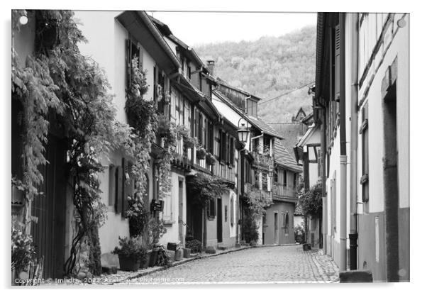 Quaint Street, Kaysersberg, Alsace, France Acrylic by Imladris 