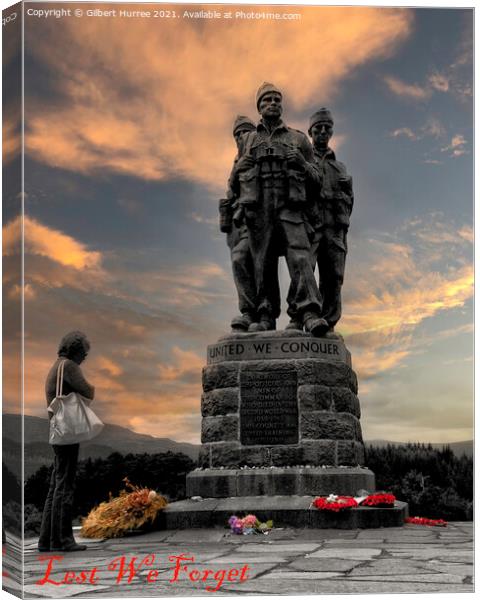 Reverence at the Commando Memorial Canvas Print by Gilbert Hurree